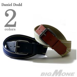 大きいサイズ メンズ DANIEL DODD レザーキャンバス切替ベルト ロングサイズ azcl-016l｜bmo