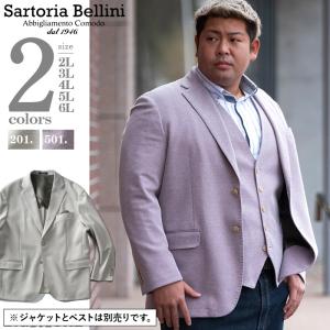 大きいサイズ メンズ SARTORIA BELLINI セットアップ シングル 2ツ釦 テーラード ジャケット azjk3420h102｜bmo