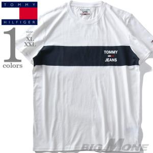 大きいサイズ メンズ TOMMY HILFIGER トミーヒルフィガー プリント 半袖 Tシャツ USA直輸入 dm07858ybr｜bmo