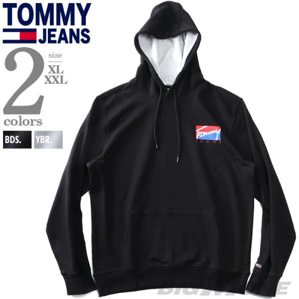 大きいサイズ メンズ TOMMY JEANS トミージーンズ プリント プルオーバー パーカー ES...