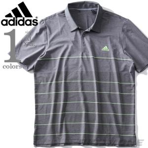 大きいサイズ メンズ ADIDAS アディダス ボーダー柄 半袖 ゴルフ ポロシャツ USA直輸入 dq2228｜bmo