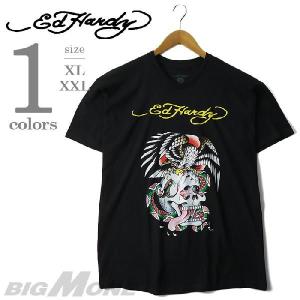 大きいサイズ メンズ XL XXL ED HARDY エド ハーディー 半袖プリントTシャツ USA直輸入 eh12-1217｜bmo