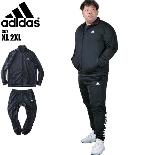 大きいサイズ メンズ ADIDAS アディダス リニアロゴ トリコット トラックスーツ ジャージ 上...