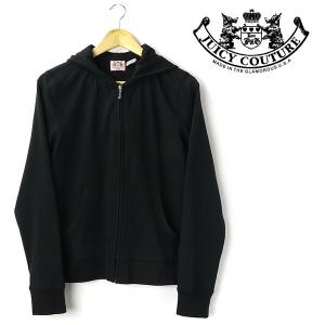 大きいサイズ レディース XL JUICY COUTURE ジューシークチュール フルジップパーカー ブラック jg000839-990 USA直輸入 AWSS5｜bmo