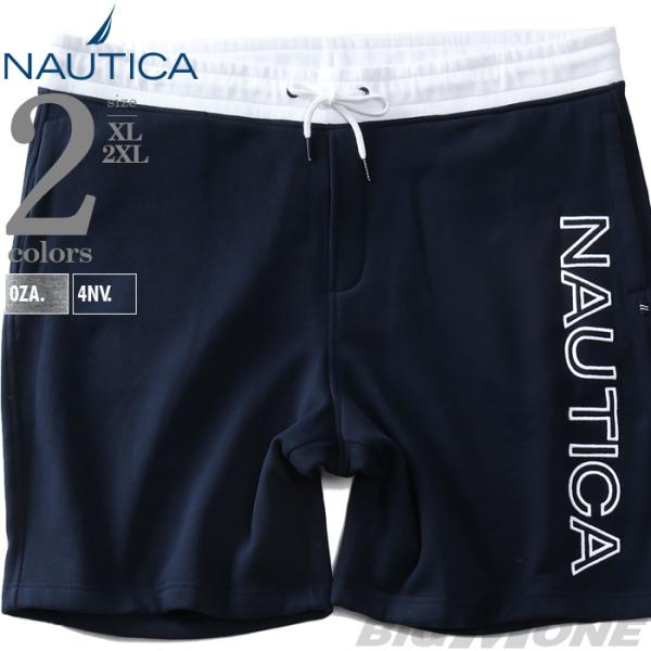 大きいサイズ メンズ NAUTICA ノーチカ フリース ニット ロゴ ショーツ ショートパンツ ハ...
