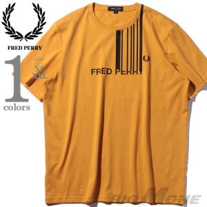 大きいサイズ メンズ FRED PERRY フレッドペリー ロゴ プリント 半袖 Tシャツ USA直輸入 m7601｜bmo