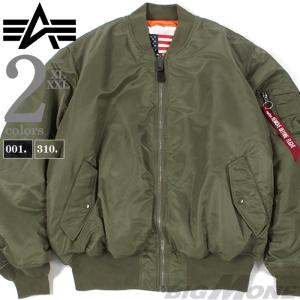 大きいサイズ メンズ ALPHA INDUSTRIES アルファインダストリーズ MA-1 リバーシブル フライト ジャケット USA直輸入 mjm21300c1｜bmo