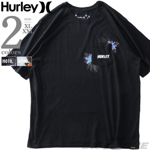 大きいサイズ メンズ HURLEY ハーレー ポケット付き プリント 半袖 Tシャツ USA直輸入 ...