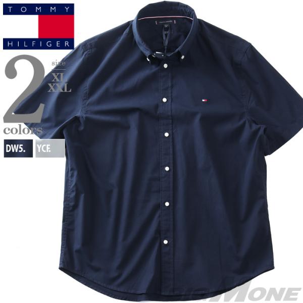 大きいサイズ メンズ TOMMY HILFIGER トミーヒルフィガー 半袖 ボタンダウン シャツ ...