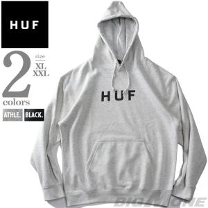 大きいサイズ メンズ HUF ハフ プルオーバー パーカー ESSENTIALS OG LOGO PULLOVER HOODIE USA直輸入 pf00490｜bmo