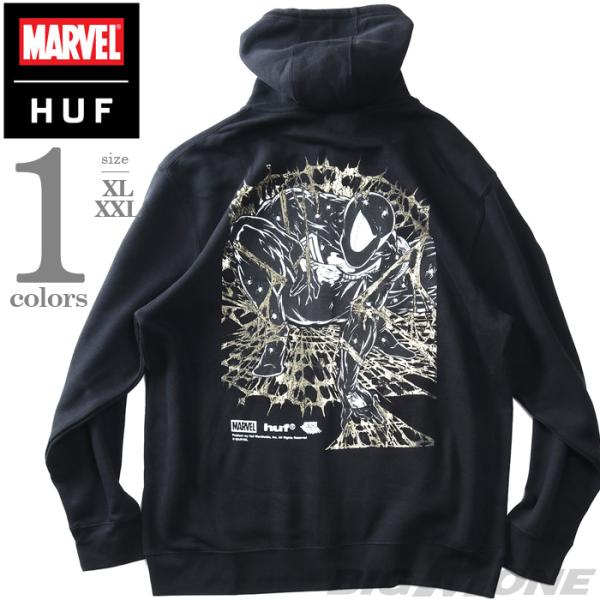 大きいサイズ メンズ HUF ハフ ｘ MARVEL マーベル スパイダーマン フルジップ パーカー...