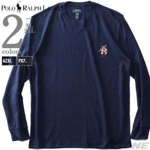 大きいサイズ メンズ POLO RALPH LAUREN ポロ ラルフローレン ワンポイント刺繍 サーマル 長袖 Tシャツ USA直輸入 pw26hf｜bmo