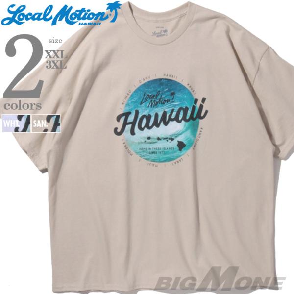 大きいサイズ メンズ LOCAL MOTION ローカルモーション 半袖 プリント Tシャツ USA...