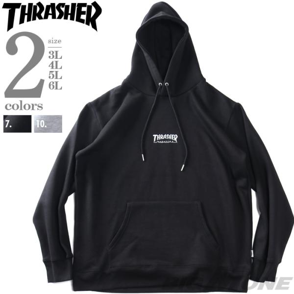 大きいサイズ メンズ THRASHER スラッシャー 刺繍 プルオーバー パーカー th25aw04...