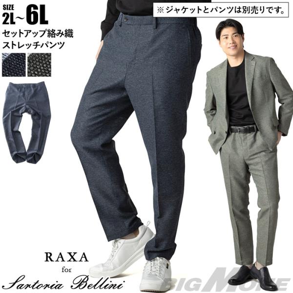大きいサイズ メンズ SARTORIA BELLINI セットアップ RAXA 絡み織 ストレッチ ...