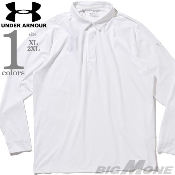 大きいサイズ メンズ UNDER ARMOUR アンダーアーマー 無地 長袖 ゴルフ ポロシャツ U...