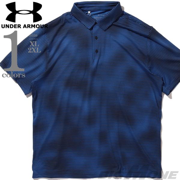 大きいサイズ メンズ UNDER ARMOUR アンダーアーマー 総柄 半袖 ゴルフ ポロシャツ U...