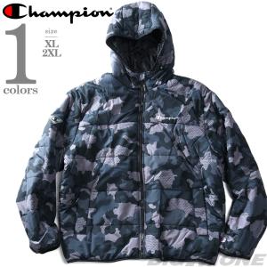 大きいサイズ メンズ Champion チャンピオン 迷彩柄 フルジップ フーデッド 中綿 ジャケット USA直輸入 v4728p-awlm｜bmo