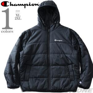 大きいサイズ メンズ Champion チャンピオン フーデッド 中綿 ジャケット PUFFER JACKET USA直輸入 v74728-003｜bmo