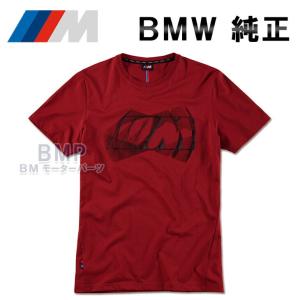 BMW 純正 M COLLECTION  2019-21 M ロゴ Tシャツ メンズ バーガンディ 赤 コレクション｜bmp