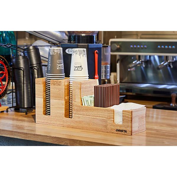 紙コップ テイクアウト おしゃれ クリアカップ カフェグッズ ディスペンサー ウッドモデラー5口 C...