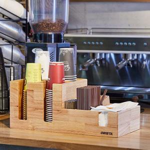 紙コップ テイクアウト おしゃれ クリアカップ カフェグッズ ディスペンサー ウッドモデラー10口 ...