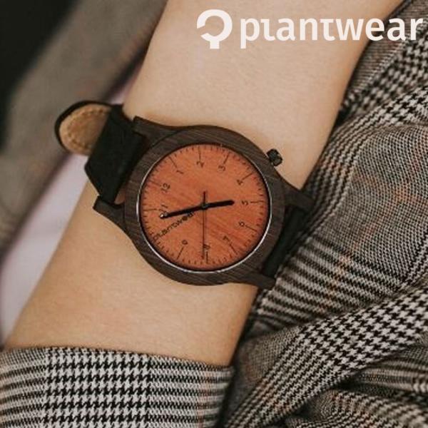 木製腕時計 メンズ レディース plantwear Heritageシリーズ Ebony ユニセック...