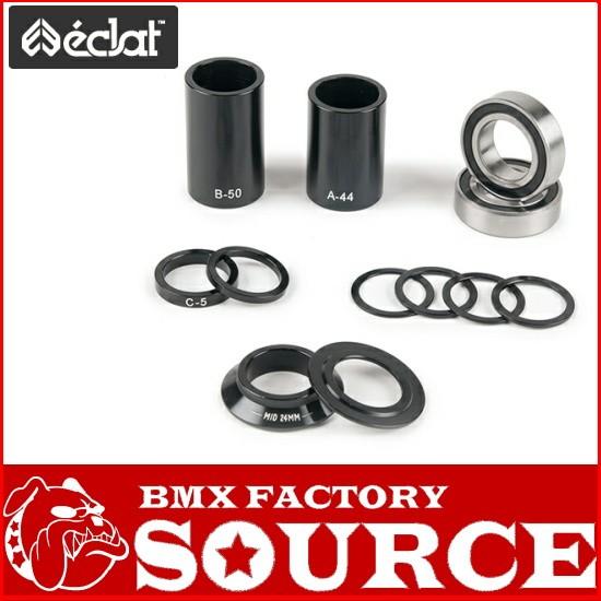 自転車 BMX ECLAT MID BBセット スピンドル径　19mm 22mm  BLACK　送料...