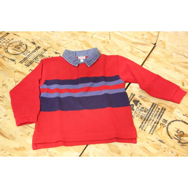 こども服　ラガーシャツ　TALBOTS　かの子　レッド　送料無料　新品　ヴィンテージ