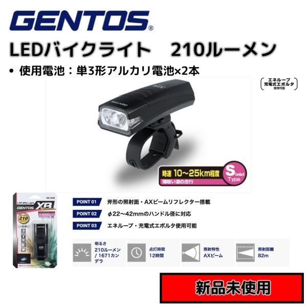 10% OFF  自転車　ライト　LED BIKE LIGTH GENTOS(ジェントス) XB-4...