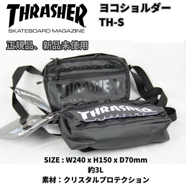 【10%OFF】THRASHER TH-S ヨコショルダー 3L　ユニセックス　ショルダーバッグ　サ...