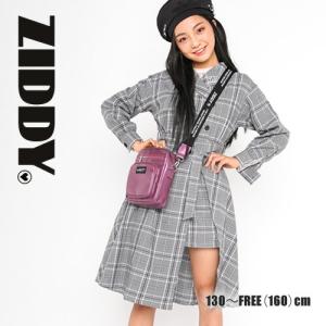 50％ Off ZIDDY ジディー チェック柄 スリット ワンピース セットアップ 子供服 女の子 キッズ BEBE bebe ベベ ZIDDY新作 ニコプチ JSガール ジュニア