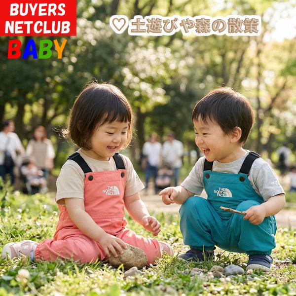 ベビーオーバーオール 80-90cm ザ・ノース・フェイス フィールドビブ ツナギ 男の子 女の子 ...