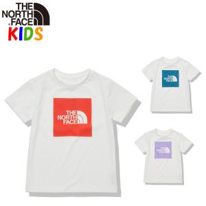 ノースフェイス キッズ 半袖Tシャツ カラードスクエアロゴ 100-150cm 男の子女の子おしゃれアウトドアブランド North Face