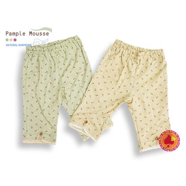 アウトレット 裾ボタン小花柄パンツ グリーン80cm/Pample Mousse パンプルムース/ ...