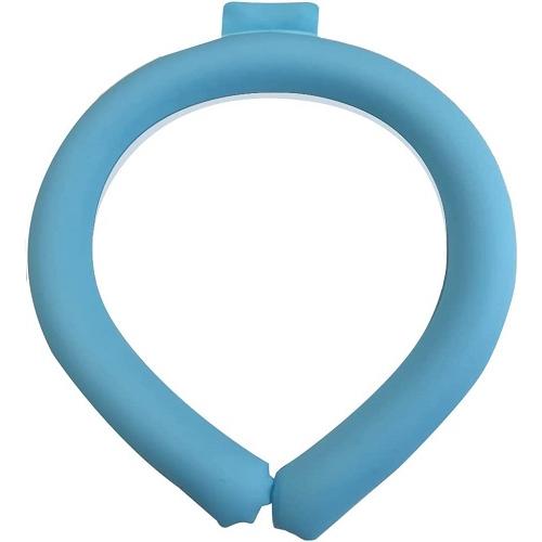 ネッククーラー ブルー L【ネコポス】送料無料 熱中症対策 凍る ひんやり 首  フェス 野外 氷 ...