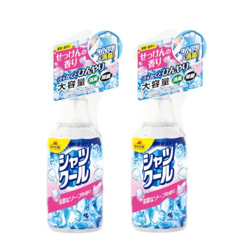 熱中対策　シャツクール  清潔なソープの香り 大容量 280mL×2【2個セット】冷感 服 冷やす ...