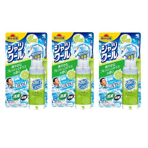 【3個セット】熱中対策 シャツクール 爽やかなフレッシュシトラスの香り 100mL×3【送料無料】【...