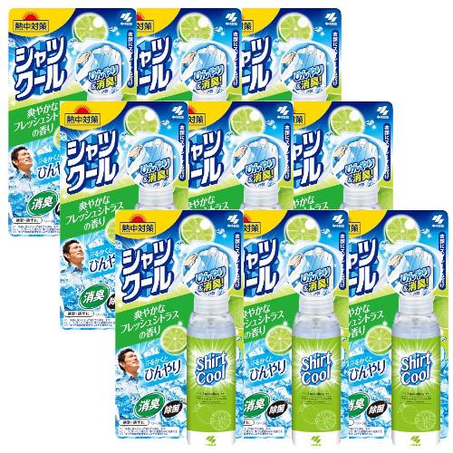 【9個セット】熱中対策 シャツクール 爽やかなフレッシュシトラスの香り 100mL×9【送料無料】【...