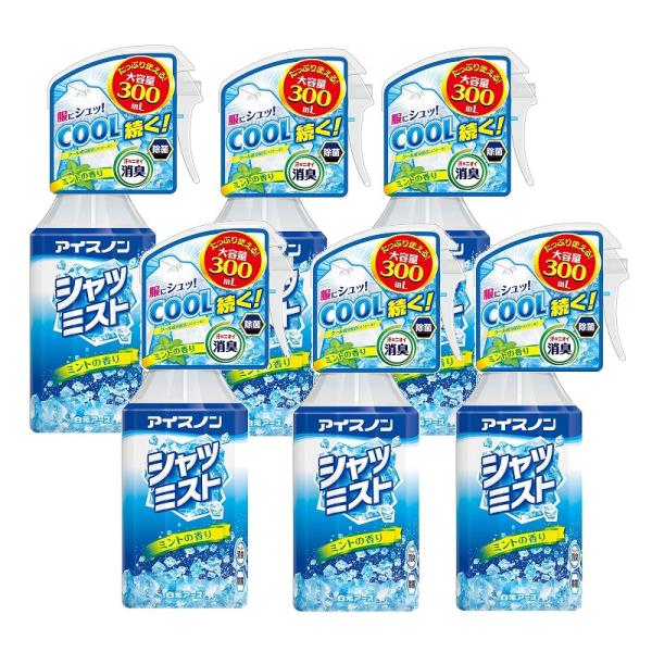 アイスノン シャツミスト ミントの香り 300ml 本体×6【6個セット】 送料無料 冷感スプレー ...