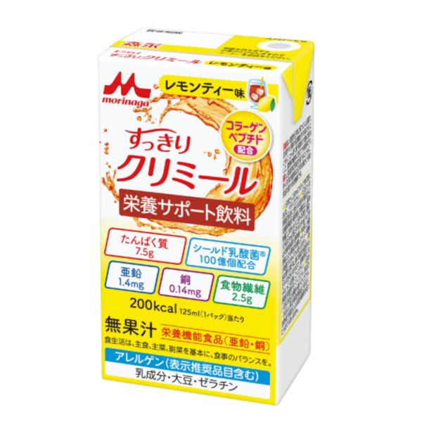 【ケース販売】森永 クリニコ 栄養補助飲料 すっきりクリミール レモンティー味 125ml×24本 ...