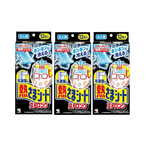 冷凍庫用 熱さまシート ストロング キンキンに冷える 冷却シート 大人用 12枚×3【3個セット】送...