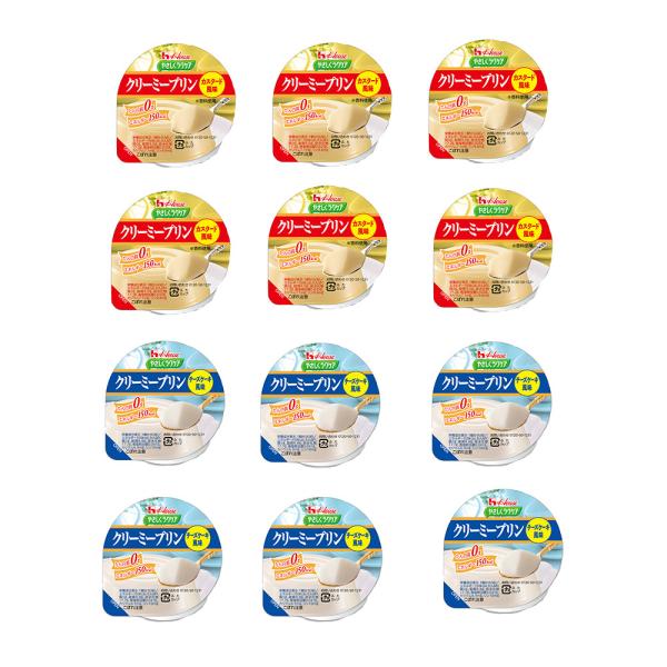 ハウス ギャバン やさしくラクケア クリーミープリンカスタード クリーミープリンチーズケーキ 2種類...