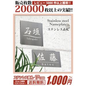 表札 ステンレス おしゃれ 戸建て 表札 サイ...の詳細画像1