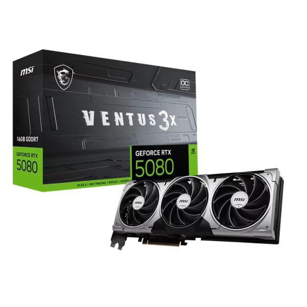 MSI GeForce RTX 5080 16G VENTUS 3X OC G5080-16V3C ...