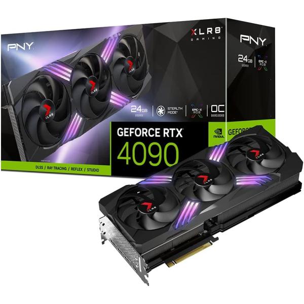 PNY ピーエヌワイ GeForce RTX4090 24GB XLR8 Gaming VERTO ...