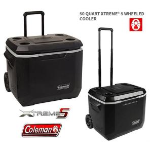 Coleman コールマン クーラーボックス 日本未発売品  50QT XTREME エクストリーム ホイールクーラー BLACK BLK キャスター付き