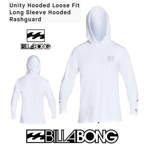 BILLABONG ビラボン 19 ラッシュガード 長袖 UNITY HOODED LS LOOSE FIT WHT｜boardcooker