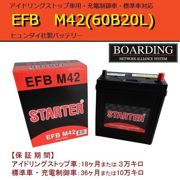 EFB M-42L 60 B20L HYUNDAI ヒュンダイ バッテリー アイドリングストップ車対...
