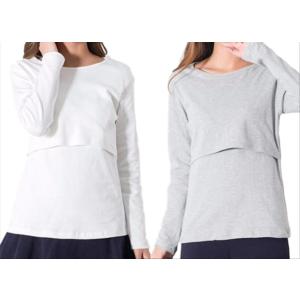 授乳服 2枚セット 授乳口付き 長袖 Tシャツ...の詳細画像3